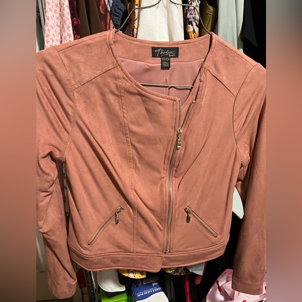 Faux suede jacket